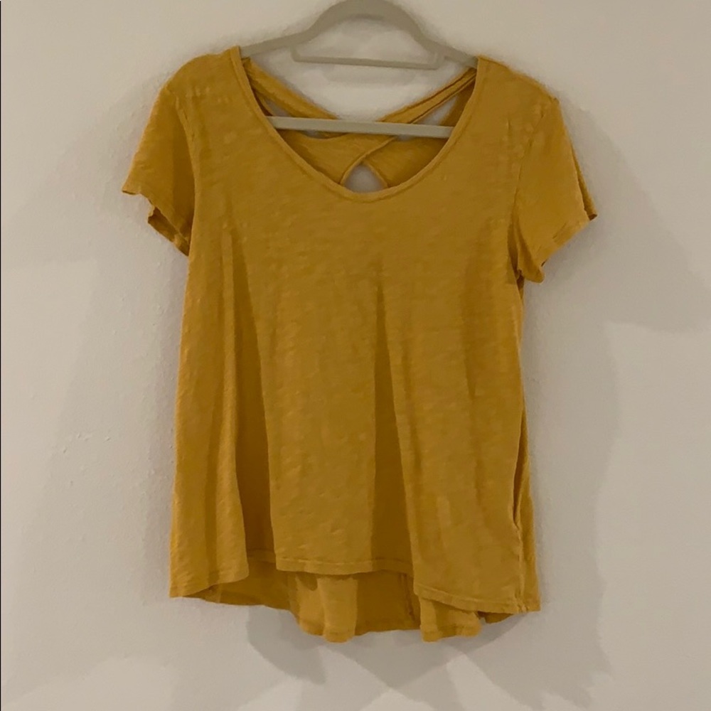 Anthropologie Golden yellow tee